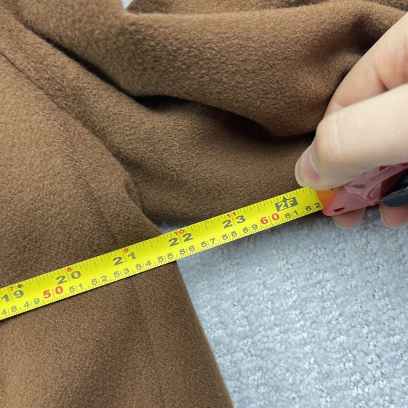 VTG Holt Renfrew Wool / Cashmere Dress Coat Mocha Brown Women Sz 10 Canada Made - Picture 7 of 13